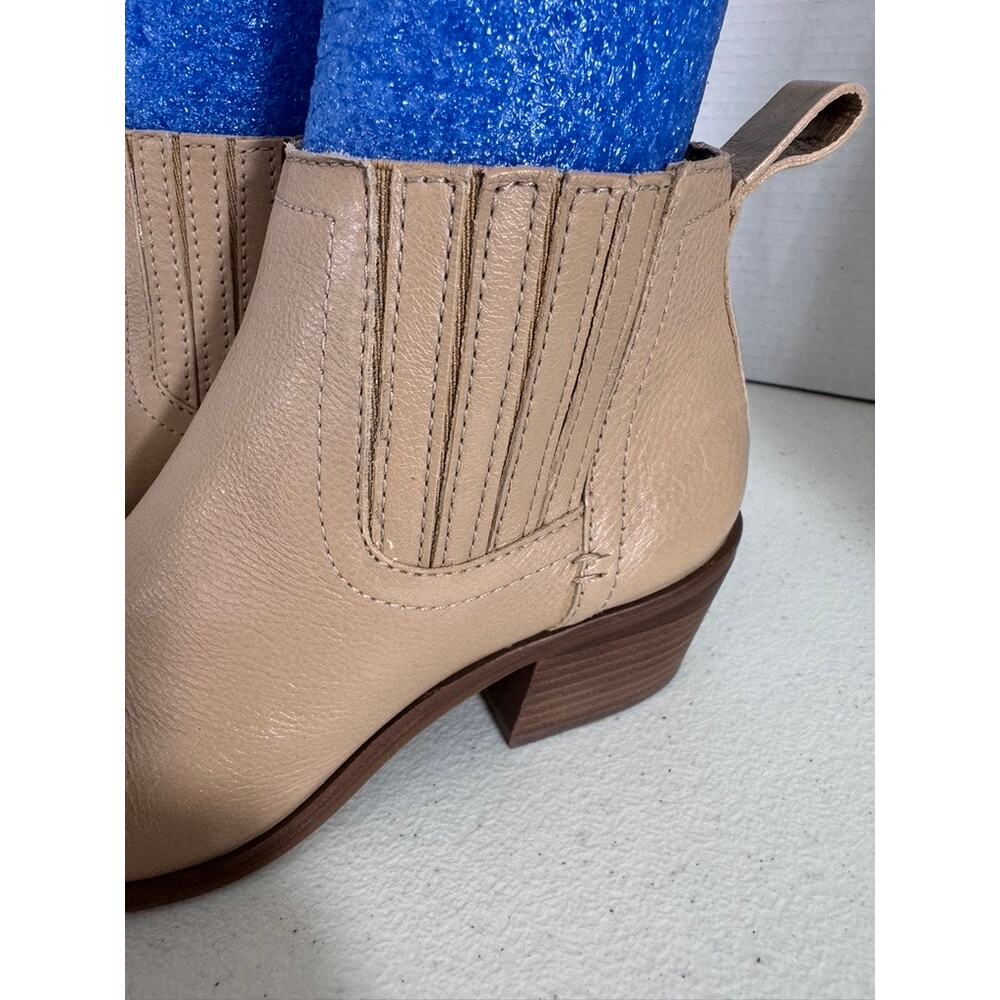 "LUCKY BRAND" Leather Slip On Booties Sz 7 Western Cowgirl Rodeo Country Girl - Picture 6 of 14